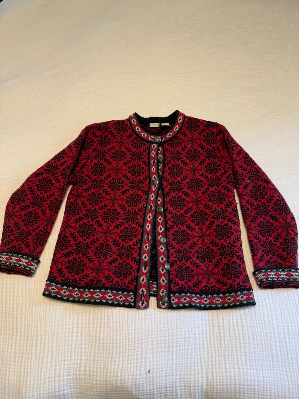 LL Bean - Nordic Fair Isle Cardigan - Medium